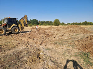 Construction de maison dans le département d'Ilfov, traçage et excavation de la fondation thumbnail