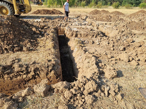 Construction de maison dans le département d'Ilfov, traçage et excavation de la fondation thumbnail