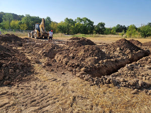 Construction de maison dans le département d'Ilfov, traçage et excavation de la fondation thumbnail
