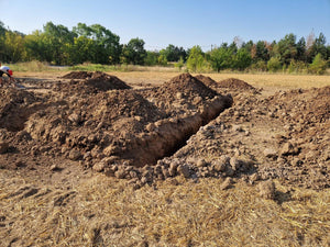 Construction de maison dans le département d'Ilfov, traçage et excavation de la fondation thumbnail
