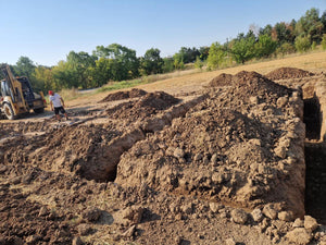 Construction de maison dans le département d'Ilfov, traçage et excavation de la fondation thumbnail