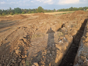 Construction de maison dans le département d'Ilfov, traçage et excavation de la fondation thumbnail