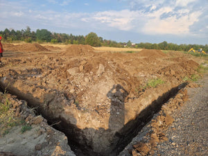 Construction de maison dans le département d'Ilfov, traçage et excavation de la fondation thumbnail