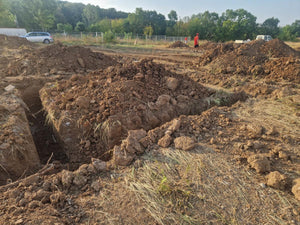 Construction de maison dans le département d'Ilfov, traçage et excavation de la fondation thumbnail