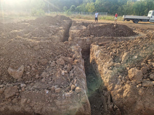 Construction de maison dans le département d'Ilfov, traçage et excavation de la fondation thumbnail