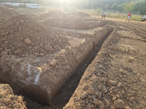 Construction de maison dans le département d'Ilfov, traçage et excavation de la fondation thumbnail