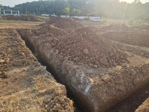 Construction de maison dans le département d'Ilfov, traçage et excavation de la fondation thumbnail
