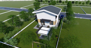 Construction d'une maison avec système de chauffage par le sol au rez-de-chaussée et à l'étage thumbnail