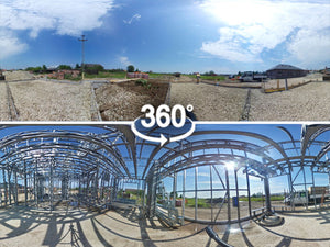 Construction de la fondation pour une maison et montage de la structure métallique thumbnail