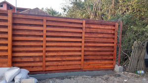 Construction d'un mur de clôture en béton et en bois GA02 à Otopeni thumbnail