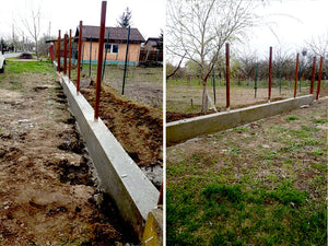 Construction du socle en béton armé pour le mur de clôture g06 thumbnail