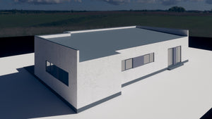 Construction d'un hangar de 240 mètres carrés, montage de la structure métallique thumbnail