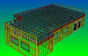 Construction d'un hangar de 240 mètres carrés, montage de la structure métallique thumbnail