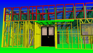 Construction d'un hangar de 240 mètres carrés, montage de la structure métallique thumbnail