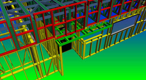 Construction d'un hangar de 240 mètres carrés, montage de la structure métallique thumbnail