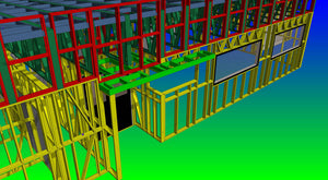Construction d'un hangar de 240 mètres carrés, montage de la structure métallique thumbnail