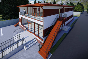 Construction Bâtiment en Metal Commercial sur 1 Étage 007 - image modèle de bâtiment 1 thumbnail