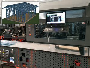 Découpe et pré-assemblage en usine de la maison sur structure métallique de plain-pied de 53 mètres carrés thumbnail