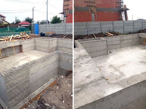 Démoulage du sous-sol de la fondation de la maison sur structure métallique de 420 mètres carrés thumbnail
