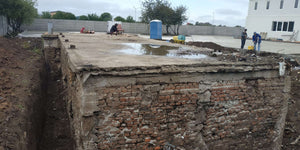 Démolition pour la consolidation du sous-sol existant de la construction de la halle de 240 mètres carrés thumbnail