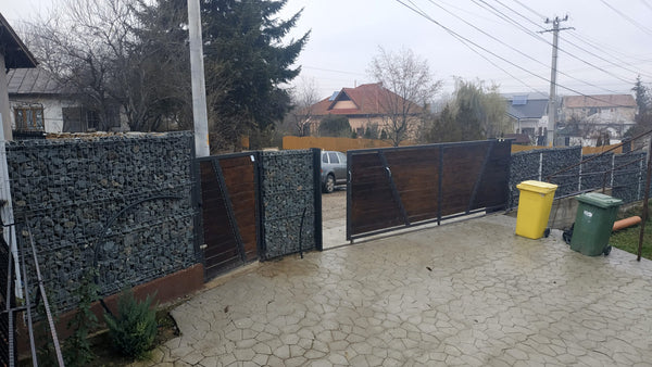 Finalizare montaj gard beton metal si piatra sparta in zona rezidentiala