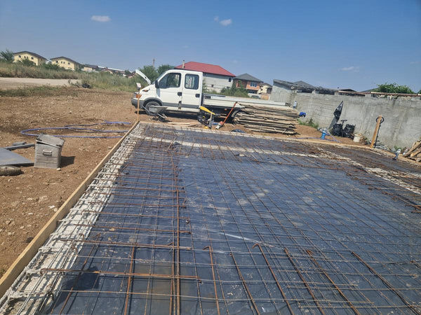 folie din polietilena sub plasa sudata fundatie casa cu cadru metalic