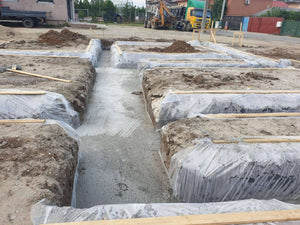 Fondation pour le projet de maison en briques de 386 mètres carrés à Bucarest thumbnail