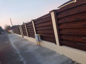 Construction d'un mur de clôture routier en béton et en bois GA04 thumbnail