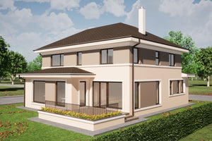Grande Maison Ossature Métallique Avec Garage 319-111 - Conception extérieure de la maison image 2 thumbnail