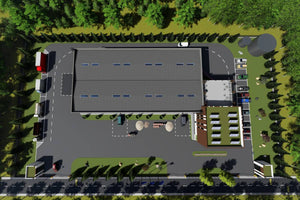Construction de Hangar Métallique sur Trois Niveaux 003 - image modèle de toit hangar thumbnail