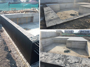 Imperméabilisation de la fondation et coulée de la dalle à la cote zéro pour la villa sur structure métallique thumbnail