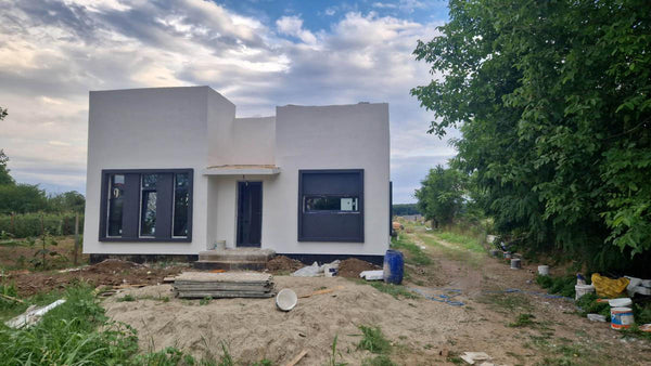 Lucrari exterioare casa parter cu finisaje moderne in Snagov