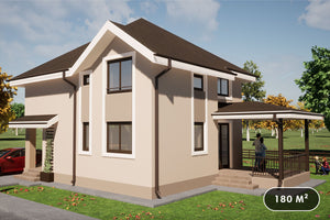 Maison à Ossature Métallique 180m2 Moderne Avec Un Étage 110 - Design extérieur maison image 1 thumbnail