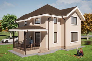 Maison à Ossature Métallique 180m2 Moderne Avec Un Étage 110 - Design extérieur maison image 2 thumbnail