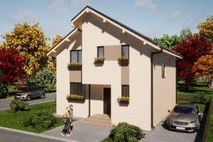 Maison à Ossature Métallique Avec Petite Terrasse Modèle 114 - Conception extérieure de la maison image 4 thumbnail