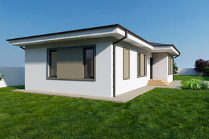Maison à Ossature Métallique Avec Terrasse Arrière 110-112- photo façade maison 5 thumbnail
