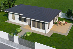 Maison à Ossature Métallique Avec Terrasse Arrière 110-112- photo façade maison 9 thumbnail