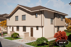 Maison à Ossature Métallique de type duplex avec étage 340m2 - photo façade maison 1 thumbnail