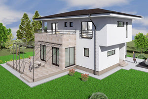 Maison à Ossature Métallique Sur 2 Niveaux Avec Terrasse 009 - image maison extérieur 3 thumbnail