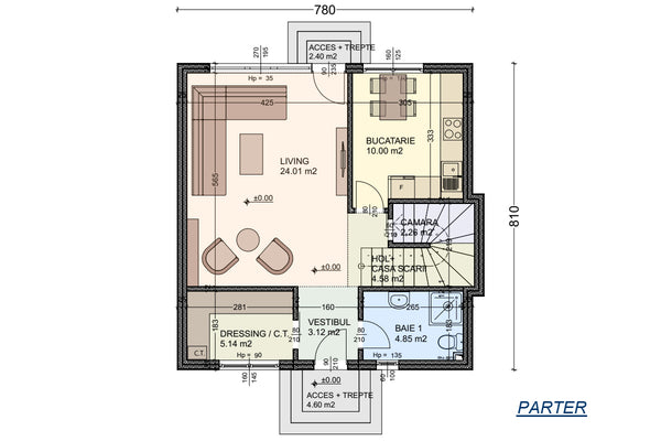 Maison à structure métallique avec 4 chambres model 135-100 - plan du maison image 1