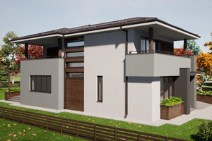 Maison à Structure Métallique Avec Garage 300m2 Model 103 - image facade maison 4 thumbnail