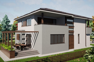 Maison à Structure Métallique Avec Garage 300m2 Model 103 - image facade maison 5 thumbnail