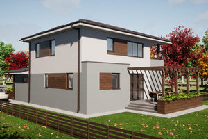 Maison à Structure Métallique Avec Garage 300m2 Model 103 - image facade maison 8 thumbnail