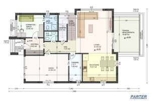 Maison à Structure Métallique Avec Garage 300m2 Model 103 - plan du maison 1 thumbnail