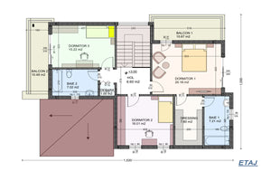 Maison à Structure Métallique Avec Garage 300m2 Model 103 - plan du maison 2 thumbnail