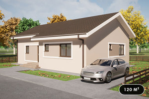 Maison à structure métallique avec trois chambres 120-095 - photo façade maison 1 thumbnail
