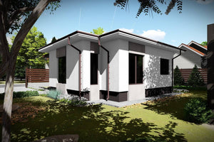 Petite Maison à Ossature Métallique Moderne 1 Niveau 60m2 071 - photo facade maison 2 thumbnail