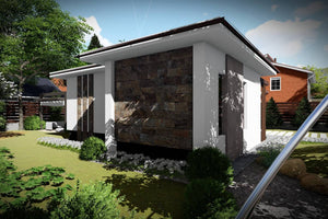 Petite Maison à Ossature Métallique Moderne 1 Niveau 60m2 071 - photo facade maison 4 thumbnail