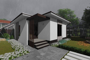 Petite Maison à Ossature Métallique Moderne 1 Niveau 60m2 071 - photo facade maison 5 thumbnail