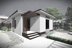 Petite Maison à Ossature Métallique Moderne 1 Niveau 60m2 071 - photo facade maison 6 thumbnail
